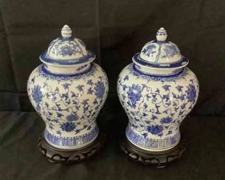 Vintage Lidded Vases