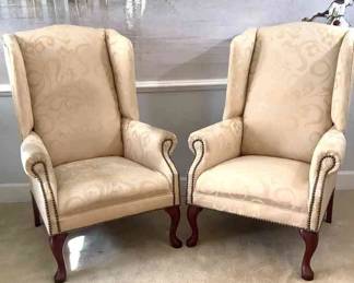 Nailed Wingback Pair