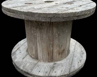 Large wooden spool 30 inch diameter, 22 inch height.