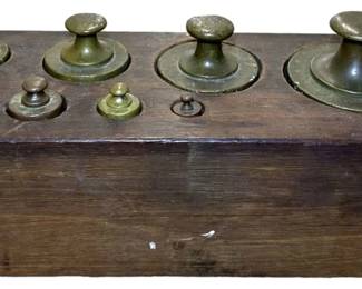 Antique Brass Scale Weights