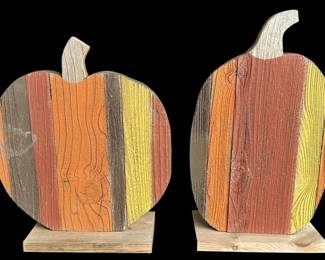 Wood Pumpkin Lawn Decor