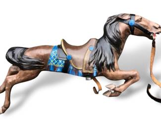 Vintage Cast Iron Carousel Horse
