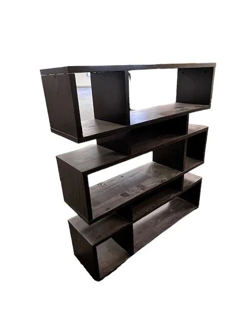 $100 USD      Modern Open Wood Bookcase WDI224-21     Indulge in a favorite. With dynamic mid-century styling, this bookcase offers function and fashion in a transitional setting. Retro flavor stacks open units atop one another, providing space for display of books, décor, and photographs. Seven tiers with large and small compartments break up a conventional arrangement. A luscious cappuccino finish offers a dramatic, versatile aesthetic.

Dimensions: 44 x 12 x 48H in

Condition: Used and in good condition. Signs of wear commensurate of use and age. 

Location: Local pick up Portland, OR 97224.  Shipper suggestions available upon request.       https://goodbyhello.com/products/copy-of-antique-wood-2-drawer-coffee-table-wdi224-20?_pos=1&_sid=f1836dac0&_ss=r