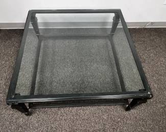 $400 USD     Square Glass Top Coffee Table w/Metal Base WDI224-18     Elevate your living room with our Square Glass Coffee Table with Metal Base. Its sleek design and sturdy construction add a touch of modern elegance to any space. Enjoy the benefits of a spacious table top and a strong metal base that provides long-lasting support.

Dimensions: 40 x 40 x 19H in

Condition: Used and in good condition. Signs of wear commensurate of use and age. 

Location: Local pick up Portland, OR 97224.  Shipper suggestions available upon request.      https://goodbyhello.com/products/copy-of-antique-wood-display-cabinet-wdi224-17?_pos=25&_sid=f1836dac0&_ss=r