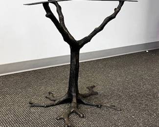 $200 USD     Global Views Metal Side Table Tree Base WDI224-25     A true accent table, in just the right size for any room. Put a wood or black marble top on it and you have a statement piece for any room or patio.

Dimensions: 36 x 36 x 27H in

Condition: New

Location: Local pick up Portland, OR 97224.  Shipper suggestions available upon request.      https://goodbyhello.com/products/copy-of-mid-century-left-arm-velvet-sofa-wdi224-24?_pos=13&_sid=f1836dac0&_ss=r