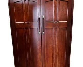 $750 USD      Bernhard Wood Armoire Entertainment Center Wardrobe WDI224-31     Upgrade your living space with the Bernhard Armoire Entertainment Center Wardrobe! This stylish and functional piece features ample storage for all your entertainment needs. Its sleek design and sturdy construction make it a must-have for any modern home. Elevate your entertainment experience and declutter your space with this versatile wardrobe.

Dimensions: 53 x 25 x 79H in  |  Interior TV space 44 x 28.5H in

Condition: New

Location: Local pick up Portland, OR 97224.  Shipper suggestions available upon request.      https://goodbyhello.com/products/copy-of-2-door-entertainment-center-wardrobe-wdi224-30?_pos=5&_sid=f1836dac0&_ss=r