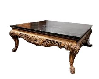 $1200 USD      Ornate Carved Wood Coffee Table w/Marble Top WDI224-19    Elevate your living space with our exquisite Carved Wood Coffee Table featuring a luxurious marble top. The intricate carving on the wood brings a touch of elegance and uniqueness, while the marble adds a touch of luxury. Perfect for adding style and functionality to your home.

 Dimensions: 48 x 48 x 21H in

Condition: Used and in good condition. Signs of wear commensurate of use and age. 

Location: Local pick up Portland, OR 97224.  Shipper suggestions available upon request.      https://goodbyhello.com/products/copy-of-square-glass-coffee-table-w-metal-base-wdi224-18?_pos=24&_sid=f1836dac0&_ss=r