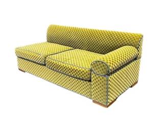 $500 USD     Mid Century Chartreuse/Blue Left Arm Velvet Sofa WDI224-24     Elevate your living space with our Mid Century Chartreuse/Blue Left Arm Velvet Sofa. Its striking color combination and luxurious velvet material add a touch of sophistication to any room. The left arm design offers both comfort and style, making it the perfect addition to your home.

 Dimensions: 82 x 37 x 31H in  |  74 x 30 x 20H in

Condition: Used and in good condition. Signs of wear commensurate of use and age. 

Location: Local pick up Portland, OR 97224.  Shipper suggestions available upon request.      https://goodbyhello.com/products/copy-of-baker-furniture-milling-road-console-buffet-wdi224-23?_pos=21&_sid=f1836dac0&_ss=r