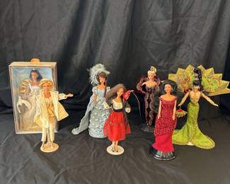 Elegant Barbies And Barbies In Beautiful Handmade Outfits 