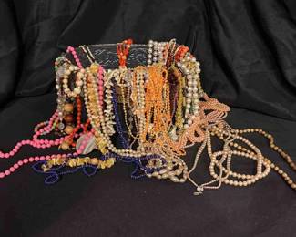 Bucket Of Vintage Beads