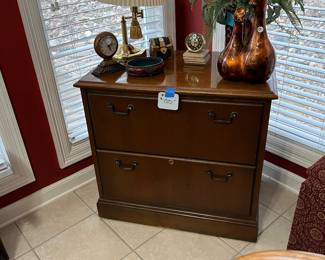 wooden file cabinet