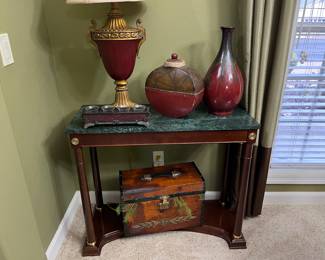sofa table with marble top
