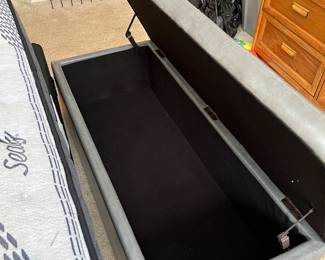 open view of storage bench