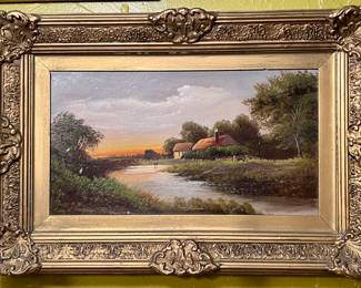 Vintage Oil Painting by artist S. Yates