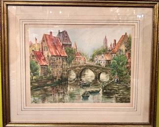 One of a Pair of Vintage Lithographs - 40% off