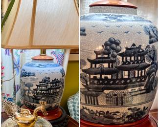 Blue/White Ginger Jar Asian Inspired Lamps