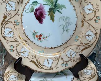 Hand Painted Botanicals Luncheon Plates