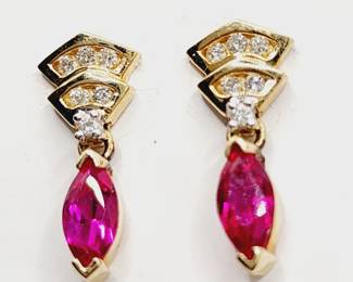 Ruby earrings 