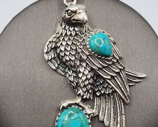 STERLING EAGLE PENDANT 