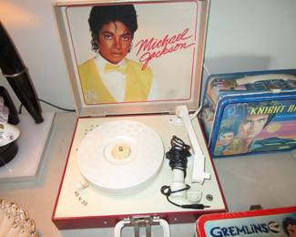 Michael Jackson record player with microphone