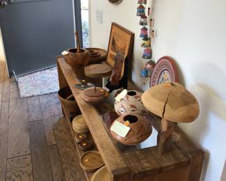 Wood and pottery