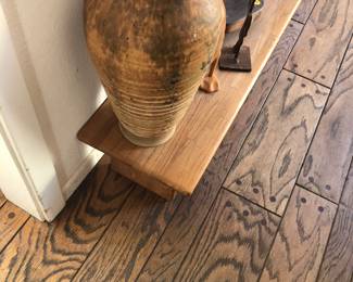 Closer view of glaze on pottery