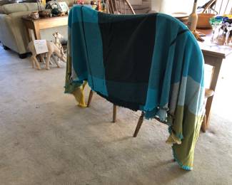 Large round vintage table cloth