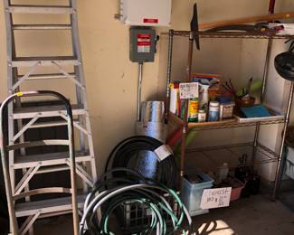 Garage stuff, ladders