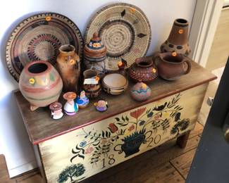 Native American and Mexican pottery items
