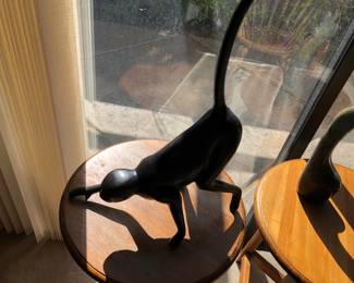 Bronze monkey sculpture