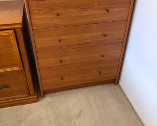 Teak like chest of drawers, there are two