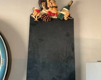unique, vintage menu board, vine selection wooden plaque 