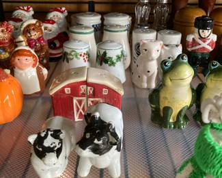 large collection of salt and pepper shakers