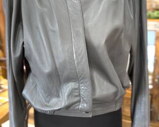 The leather is soft like my skin used to be.  I love this jacket.  Vintage Neiman Marcus. 