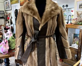 I love this coat.  Mink and leather. 1960