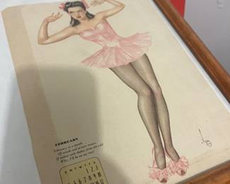 Pin up calendar.