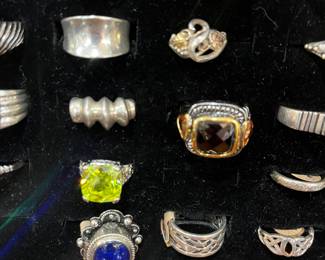 Sterling Silver rings and they are amazing. 