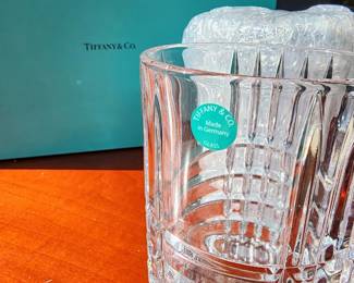 Tiffany Crystal Beer Mugs, pair