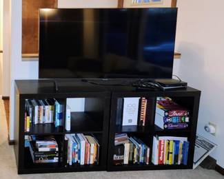 Sony TV,  Cube Shelves, Books & DVDs