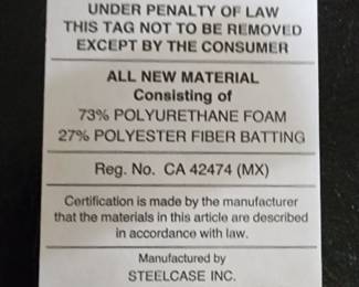 Set of 6 / Steelcase White Leather  Chairs