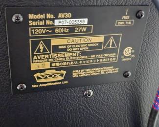 Vox AV30 Analog Valve Modeling Combo Amp