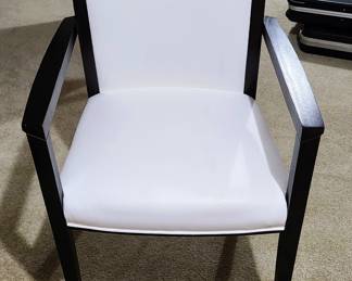 Set of 6 / Steelcase White Leather  Chairs