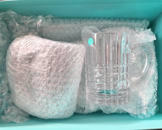 Tiffany Crystal Beer Mugs, pair