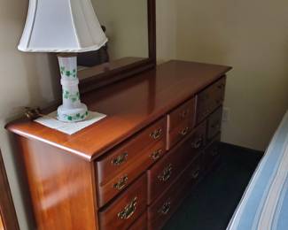 Solid Cherry Dresser & Mirror