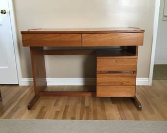 Quality Wood Desk with 5 drawers. $100. Measures 41W x 23/75D x 28.75H