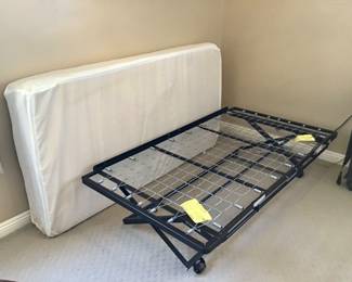 Twin Pull Up Trundle and Lucid Memory Foam Mattress CLEAN. $100