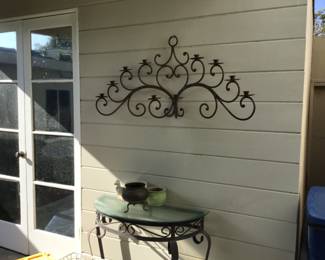Iron Wall Mount Candle Holder $25