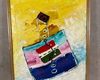 Russian Art Oil on Canvas by C Haymob