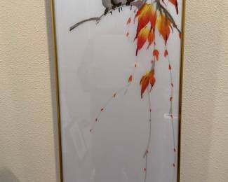 Vintage Water Color on SIlk by Poon Tai To -