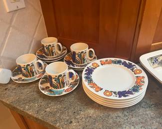 Kitchen filled with Beautiful Dishes & lots of Gadgets + Linens